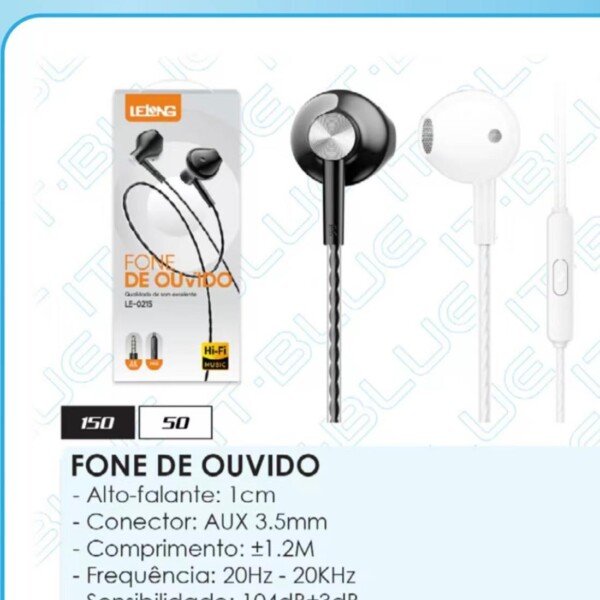 Fone De Ouvido Lelong Com Microfone LE-0215