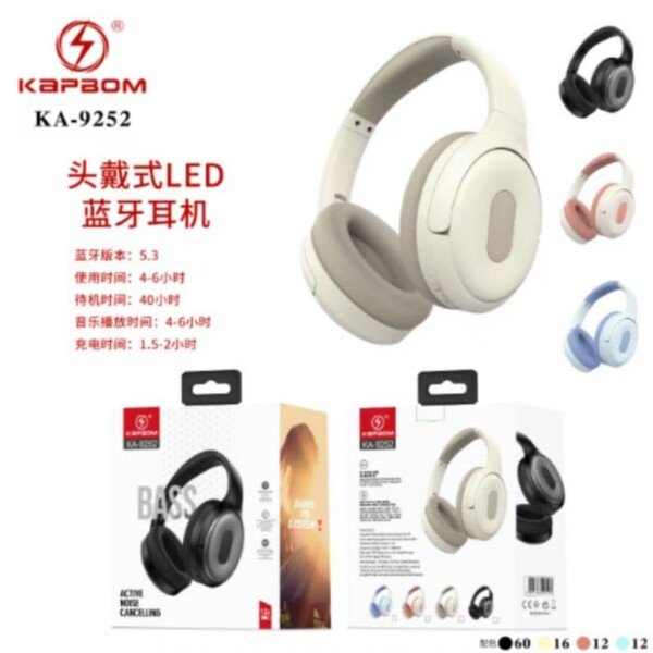 Fone Bluetooth Com Led Kapbom KA-9252