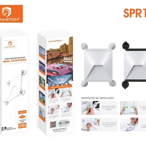 Suporte De Receptor De Sinal Veicular Mimi Ventosa H’maston SPR11