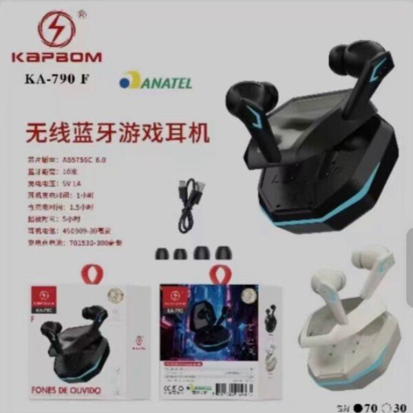 Fone Sem Fio Gamer Kapbom KA-790 F C/RGB