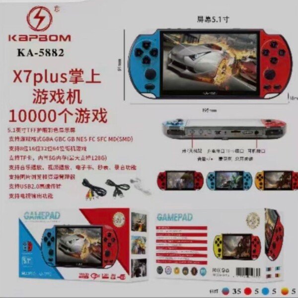 Video Game Portatil X7 Plus Com 10mil Jogo 5,1 Polegadas Kapbom KA-5882