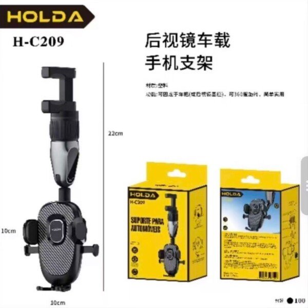 Suporte para celular no retrovisor do carro 22cm HOLDA H-C209