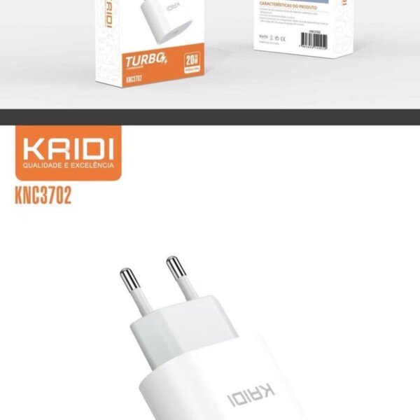 Carregador Turbo Tipo C Kaidi KNC3702 20W