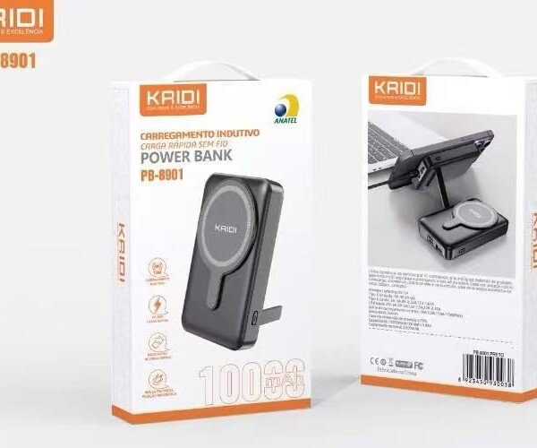 Carregador Portatil Kaidi PB-8901 10000mah Carregamento Inducao
