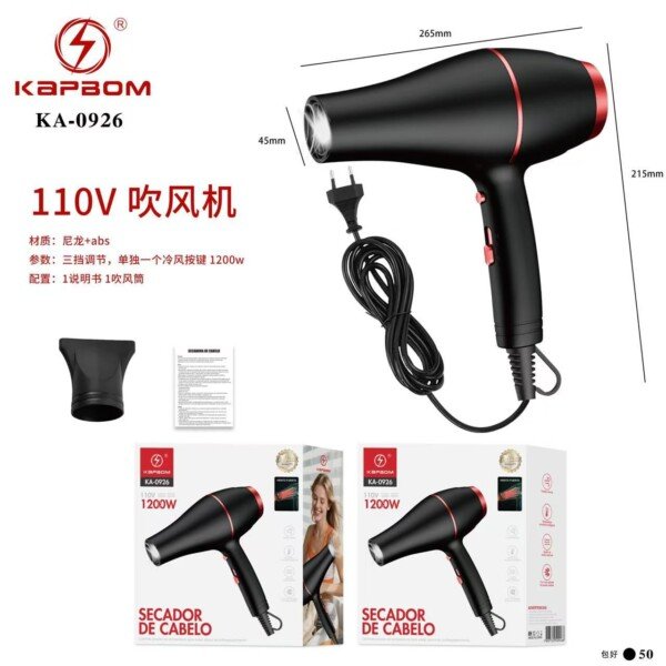 Secador De Cabelo 110v 1200w Kapbom KA-0926