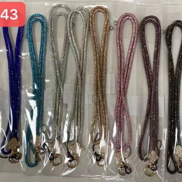 Cordao de Ombro Strass Transversal de Seguranca Bolsa Alca Celular Pescoso YL GS043