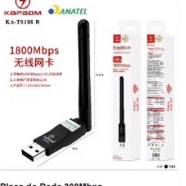 Recptor Wifi 300mbps Kapbom KA-T8188 B
